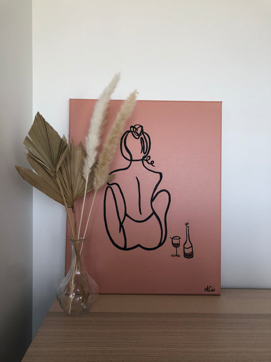 A Lady and her Red Wine