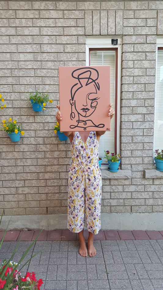 Boho Girl with Bun