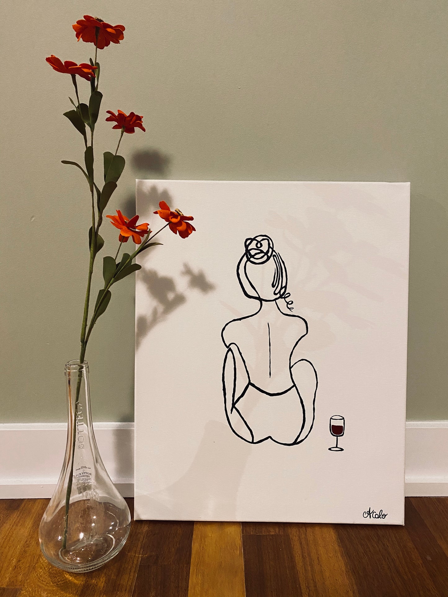 A Lady and her Red Wine